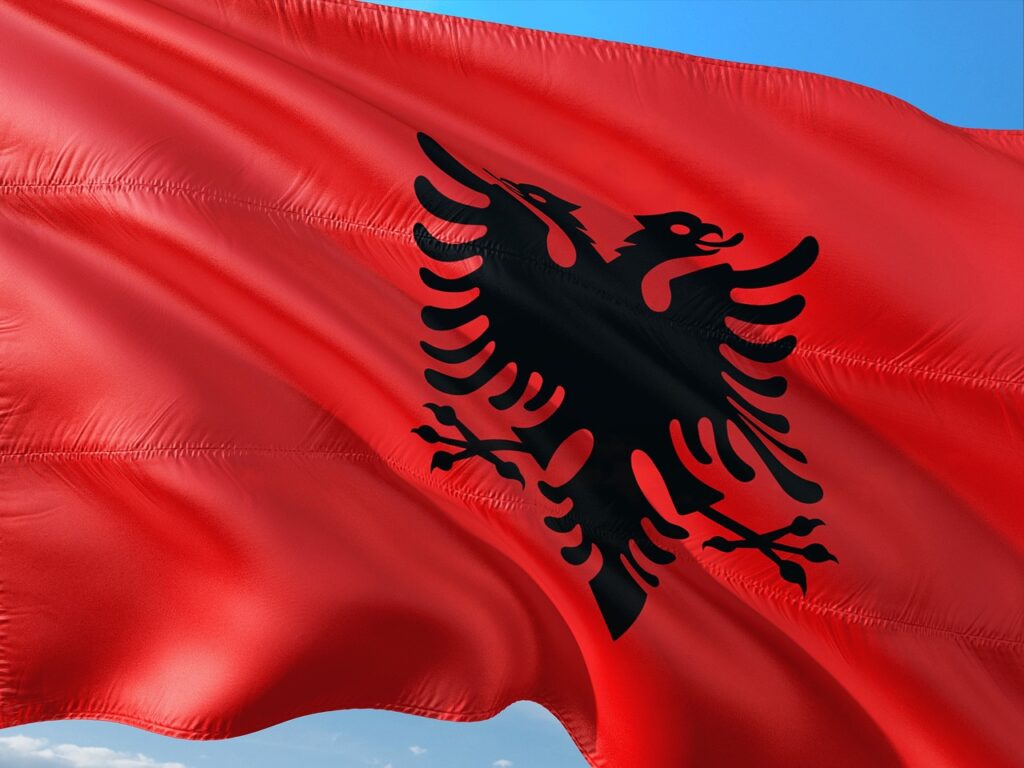 banner, flag, albania